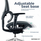 MotionGrey Space Mesh Series Office Chair- Executive Ergonomic Chair With Breathable Mesh Back - Black-Installation is quick and simple, takes roughly 30 minutes