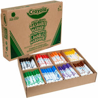Crayola 8-Color Ultra-Clean Washable Marker Classpack - Assorted Colours - 200 Pack-Give precision and add details to your drawings, every time you sketch or illustrate