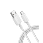 Anker 322 USB-A to USB-C Cable - 6' Braided - White-High quality- guaranteed quality materials and proven through internal testing to withstand holding up to 80 kg without breaking and lifespan up to 12000 times