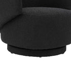 Modway Celestia Boucle Fabric Swivel Chair - Black-8