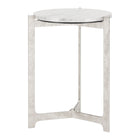 Zuo Barmas Side Table - White/Silver-Colour: White/Silver