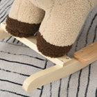 Qaba Baby Rocking Horse Lion with Sound - Brown-Fixed sound button on the ear which makes roaring sounds when pressed 