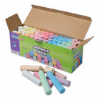 Creativity Street Sidewalk Chalk - 4" - Assorted Colors - 2 Packs of 52-Sturdy storage box with lock-tab to keep flap secure when not in use