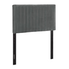Modway Keira Performance Velvet Twin Headboard - Grey-Contemporary Modern Headboard