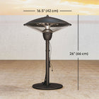 Outsunny 1500 W Outdoor Electric Patio Heater with Tip-Over Protection-Elegant black finish and retro desk lamp design add style to your patio