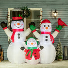 Outsunny 8' Inflatable Snowman Christmas Yard Decoration-LED lights create a jolly, magical, and eye-catching effect 