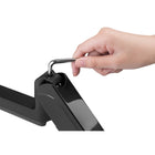 Uplite Triple Monitor Mount Arm Pole Height Adjustable Stand for Three Screens 17" - 27"-One Arm Full Extension - 703mm (27.7")