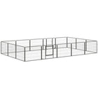 PawHut Heavy Duty 16-Panel Metal Dog Playpen for Indoor & Outdoor - 23.5" H-An excellent romping ground and can also work as a partition