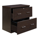 Office Star Alpine 2-Drawer Lateral File Cabinet - Espresso-Compatible with letter size documents