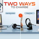 Delton 35X Bluetooth Computer Headset with USB Dongle & Charging Dock - Black-Plug in and power up instantly with plug-and-use simplicity, removing setup stress and getting you right into action.