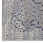 Modway Margarida Distressed Vintage Turkish Area Rug - 8 ft W x 10 ft L - Blue/Cream-Stain Resistant / Easy To Clean