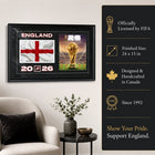 Frameworth Official FIFA World Cup 2026 England Flag & Trophy Framed Print - 15" x 24"-6