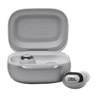 JBL Live Buds 3 True Wireless Noise Cancelling Bud-Type Earbuds - Silver-You can customize every aspect of your JBL Live Buds 3 earbuds with the 1.45-inch touchscreen display on your Smart Charging Case. The display gives you full control of your sound on any devices - laptop, TV, smartphones or tablets -, without needing to access the JBL App on your smartphone