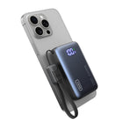 INIU Pocket Pro 10000mah Power Bank - Black-Handy USB-C Cable Attached: This 10,000mAh power bank features a handy USB-C cable that charges both your phone and the power bank and doubles as a lanyard. Leave home without extra cables.