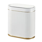 Elpheco SvelteWave Slim Sensor Garbage Can - 7.5L - White-Material: Waterproof Acrylonitrile Butadiene Styrene (ABS)