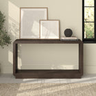 Hudson&Canal Lonni Rectangular Console Table - 55" W - Brown Oak-Clean with a soft, dry cloth and no harsh chemicals or abrasive cleaning materials