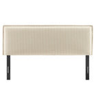 Modway Camille Striped Linen Blend King Size Headboard - Oatmeal Stripe-Adjustable Mounting Positions