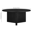 Hudson&Canal Anders 36"W Round Coffee Table - Black Grain-9