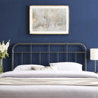 Modway Alessia Metal Full Headboard - Grey-Powder Coated Iron Construction