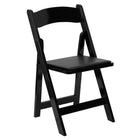 Flash Furniture HERCULES Series Black Wood Folding Chair with Vinyl Padded Seat-Wood Folding Chair