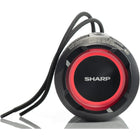 Sharp GX-BT290-BK Crystal Clear Portable Waterproof Bluetooth Speaker with RGB Lights - Black-Up to 14.5 hours play time