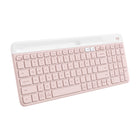 Logitech K585 Slim Multi-Device Wireless Keyboard - Rose-Modern Design: The slim wireless keyboard profile and modern minimalist design transform and elevate your desk setup into a visual statement