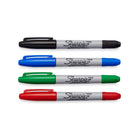 Sharpie Twin-Tip Permanent Markers - Assorted - 4 Pack-Permanent on most hard-to-mark surfaces