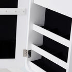 HOMCOM Freestanding Mirror Jewelry Cabinet - 11.75" L x 57.5" W x 14.25" H - White-Constructed of high quality MDF board for long lasting use 