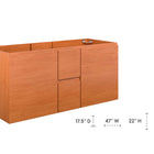 Modway Scenic 48" Double Sink Compatible Bathroom Vanity Cabinet - Cherry/Walnut-Full-Extension Drawers
