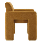 Modway Daven Fabric Upholstered Dining Chair - Copper-Integrated Non-Marking Floor Glides