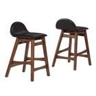 Modway Juno Wood Counter Stool - Brown - Set of 2-Low Backrest