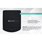IntekView Rectangle Gel Wrist Mouse Pad - 180 g - Black-Works perfectly with all types of mouse : ball, optical or laser