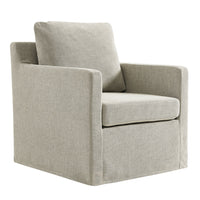 Modway Serene Fabric Slipcovered Swivel Armchair - Linen-Modern Swivel Armchair