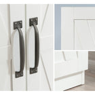 Sauder Storage Cabinet - White-Dimensions: 29-5/8"  W x 16-1/4"  D x 71-1/8"  H
