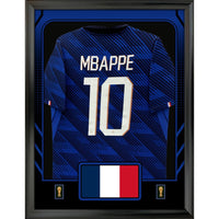 Frameworth Official FIFA World Cup 2026 France Kylian Mbappe Framed Replica Jersey - 25.75" x 33.75"-Officially licensed FIFA World Cup 2026 framed replica jersey display featuring Kylian Mbappe.