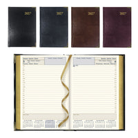 Brownline 2027 Executive Appointment Book Daily Planner with Sewn Binding - 7-1/8" x 4-7/8" - Assorted Colours - Trilingual-12-Month: January 2027 to December 2027
