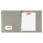 JAM Paper Plastic 0.5" 3-Ring Binder - Smoke Grey-Quantity: Sold Individually | Made to be long lasting and resist tearing or bending, easy to clean.
