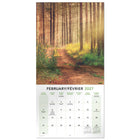 Mead 2027 Decorative Wall Calendar - 12" x 12" - Nature Path - Bilingual-Spacious monthly grids provide room for writing notes and daily reminders