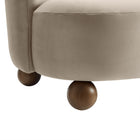 Modway Monroe Performance Velvet Accent Chair - Taupe Walnut-8