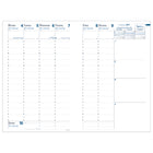 Quo Vadis Minister Weekly Planner - 16 cm W x 24 cm H - Assorted Colours - English-2 colour grid on white paper