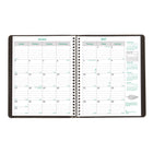 Brownline 2027 EcoLogix 14-Month Monthly Planner with Twin-Wire Binding - 8-7/8" x 7-1/8" - Assorted-Ecological tip each month