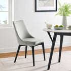 Modway Viscount Performance Velvet Dining Chair - Light Grey-Dense Foam Padding