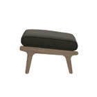 Modway Saratoga Outdoor Teak Wood Chair and Ottoman Set - Flint Grey-8