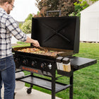 Blackstone 36" Original Omnivore Griddle With Hood-Extending Shelf for additional prep area​