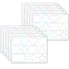 Ashley Productions Smart Poly PosterMat Pals Space Savers - 13" x 9-1/2" - Shapes Tracing - 10 Pack-It's a poster, it's a placemat, it's both! Great smaller size for easy use in the classroom, home, office, or on the go!