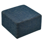 Modway Callum Large 28" Square Woven Heathered Fabric Upholstered Ottoman - Heathered Weave/Azure-Weight Capacity: 506 lbs.