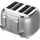 Salton NuRetro Digital 4 Slice Toaster - Metallic Silver-Extra-wide self centering slots accommodate thick artisan bread and ensure even toasting on both sides