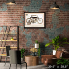 Harley Davidson First Model - Framed Print - 39" x 28"-Museum-quality reproduction with vibrant colors