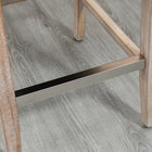 HOMCOM Upholstered Padded Bar Stools with Wood Legs - Beige - 2 Pack-Anti-slip feet ensure balance and avoid floor scratching
