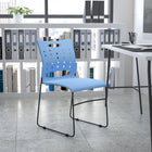 Flash Furniture HERCULES Series Sled Base Stack Chair with Air-Vent Back - Blue-Perforated Back allows air circulation
